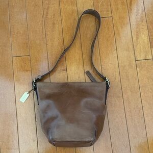 Coach Tan Leather Shoulder Bag